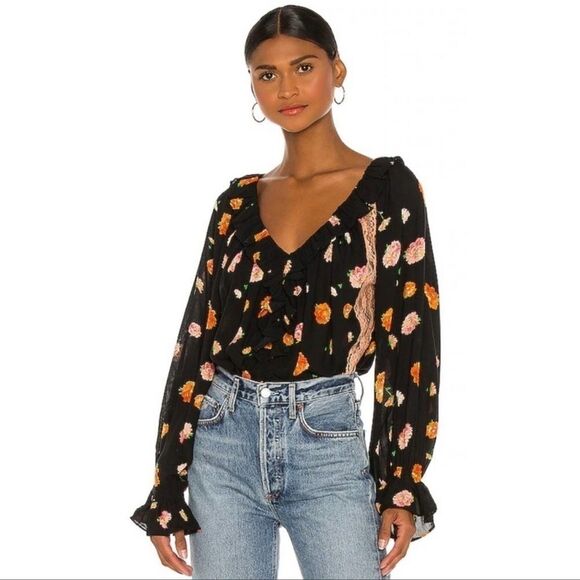 Free People Intimately Floral lace Bodysuit NWOT - Picture 11 of 11